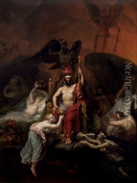 Los Pecados Capitales Oil Painting - Felix (Pierre F.) Trezel