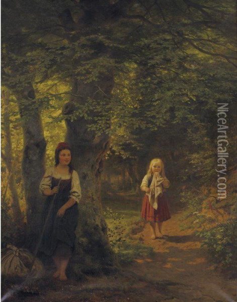 Hide And Seek Oil Painting - Franz Maria Ingenmey
