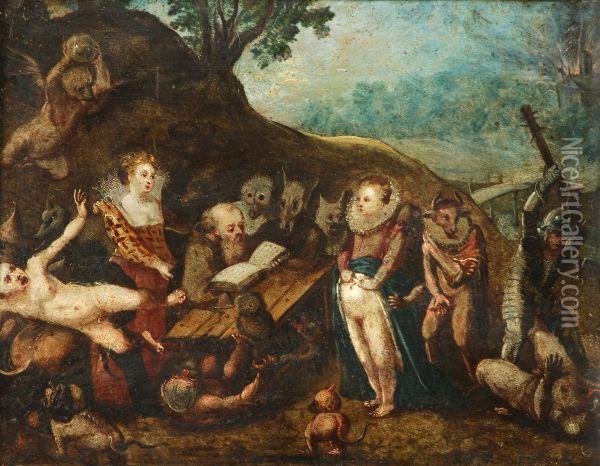 The Temptation Of Saint Anthony Oil Painting - Pieter Huys