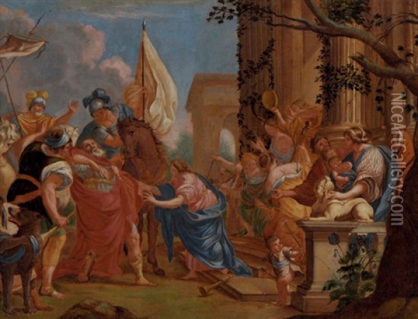 La Fille De Jephte Oil Painting - Simon Vouet