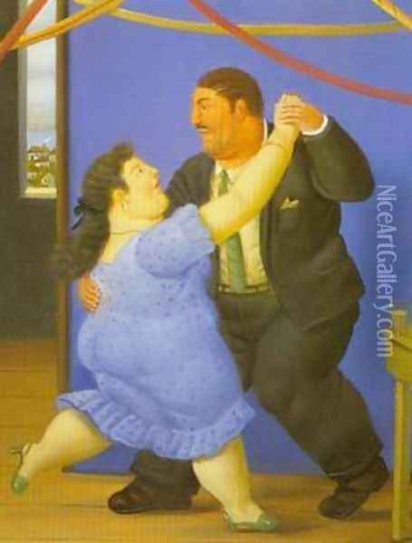 Dancers 1997 Oil Painting - Fernando Botero