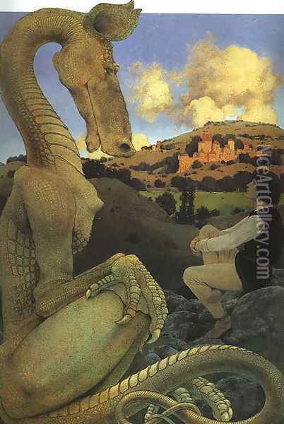 The Reluctant Dragon Oil Painting - Maxfield Parrish
