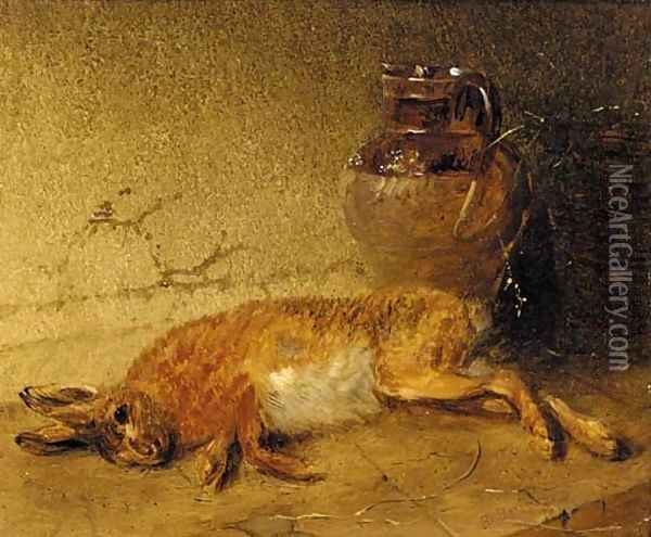 In the larder Oil Painting - Edmund Bristow