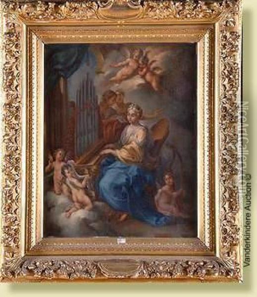 Sainte Cecile Oil Painting - Ambrosini Jerome