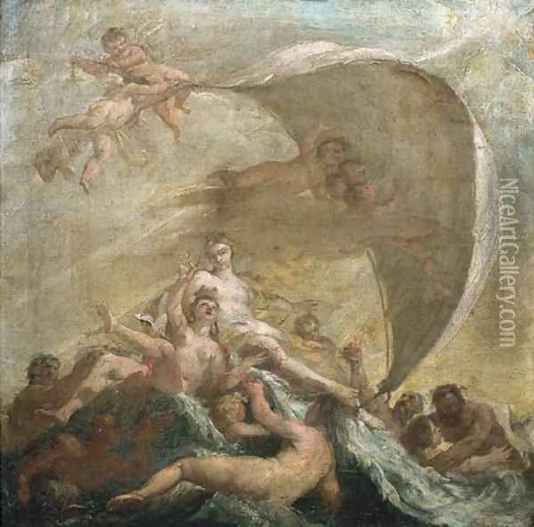 The Triumph of Galatea 3 Oil Painting - Antonio Bellucci
