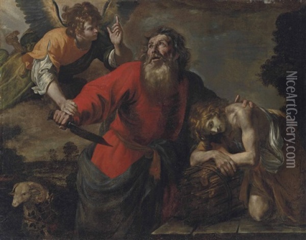 The Sacrifice Of Isaac Oil Painting - Giovanni Andrea de Ferrari