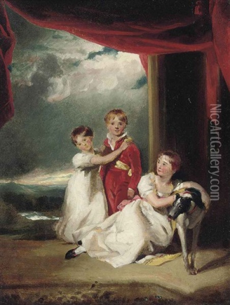 The Children Of Sir Samuel Fludyer, 2nd Bt. (1759-1833) Oil Painting - Thomas Lawrence