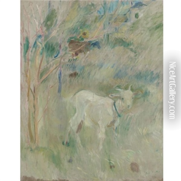 La Chevre "colette" Oil Painting - Berthe Morisot