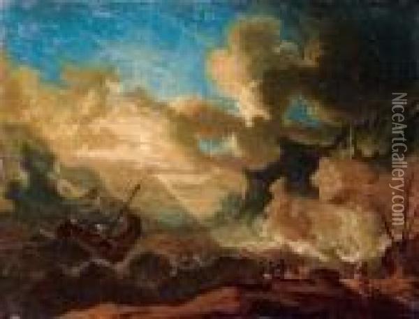 Tempesta Sulla Costa Oil Painting - Pieter the Younger Mulier