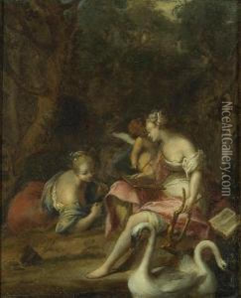 Apollo And The Nine Muses Oil Painting - Nicolas Vleughels