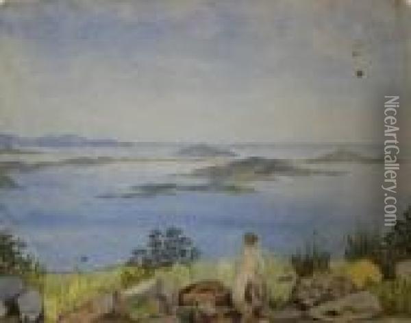Gazing Out To Sea Oil Painting - Emma Minnie Boyd