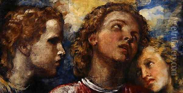 Sketch of three heads Oil Painting - George Frederick Watts