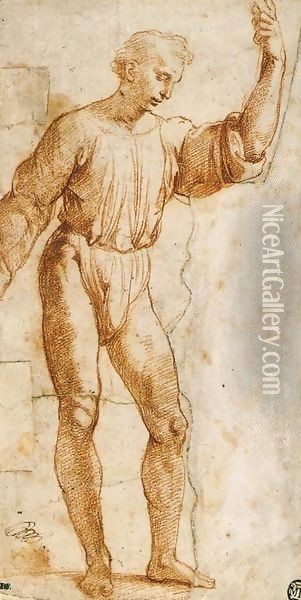 Study of Christ for Handing-over the Keys (fragment) Oil Painting - Raphael