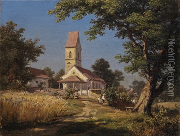 Bertischwyl Bei Rothenburg Oil Painting - Robert Zuend