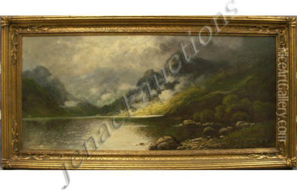 View In The Scottish Highlands Oil Painting - Robinson Elliot