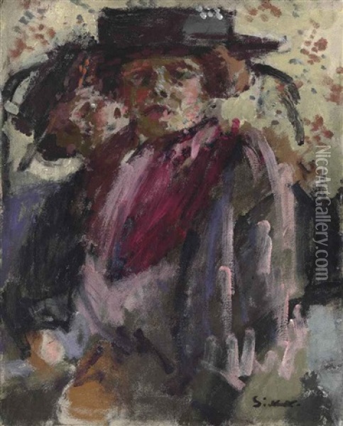 The Flower Girl; Two Women Oil Painting - Walter Sickert