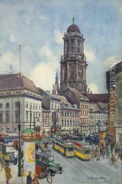 Altes Stadthaus, Vom Molkenmarkt Aus Gesehen Oil Painting - Carl Langhammer