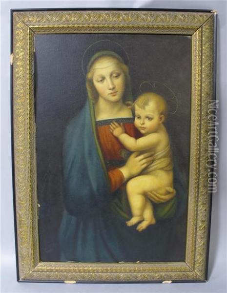 La Madonna Del Cranduca Oil Painting - Guilio Bertoncelli