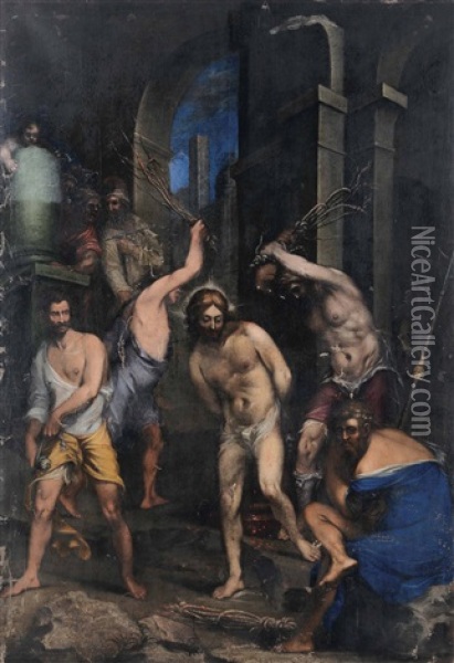 Cristo Flagellato Oil Painting - Giovanni Battista Paggi