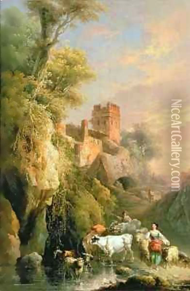 Spanish landscape Oil Painting - Manuel Barron y Carrillo