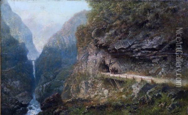 Paysage De Montagne Oil Painting - Gustav Hausmann