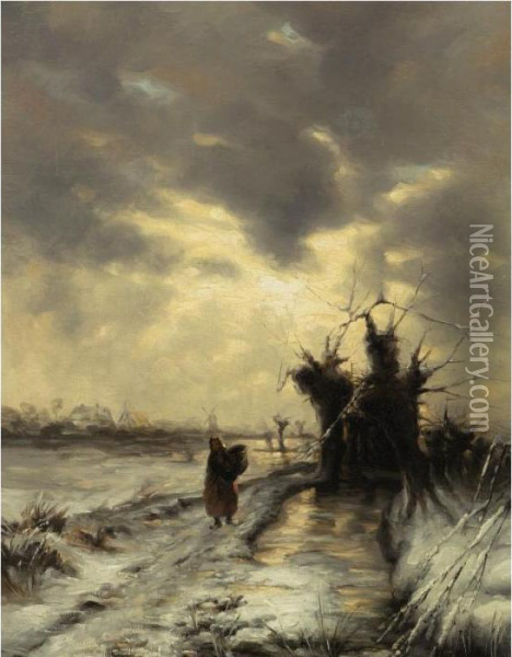 The Way Home Oil Painting - Iulii Iul'evich (Julius) Klever