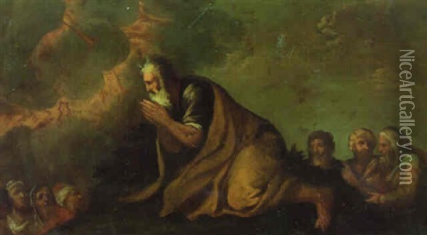 Moses On Mount Sinai Oil Painting - Francesco Maffei