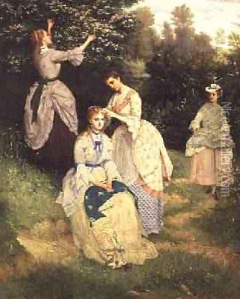 A Springtime Idyll 1871 Oil Painting - William Oliver