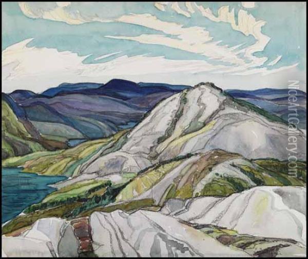 In Whitefish Hills Oil Painting - Franklin Carmichael