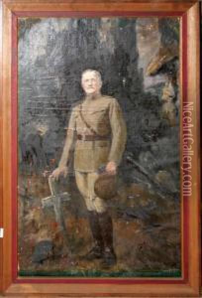 General Patton Oil Painting - Stephen A. Douglas Volk