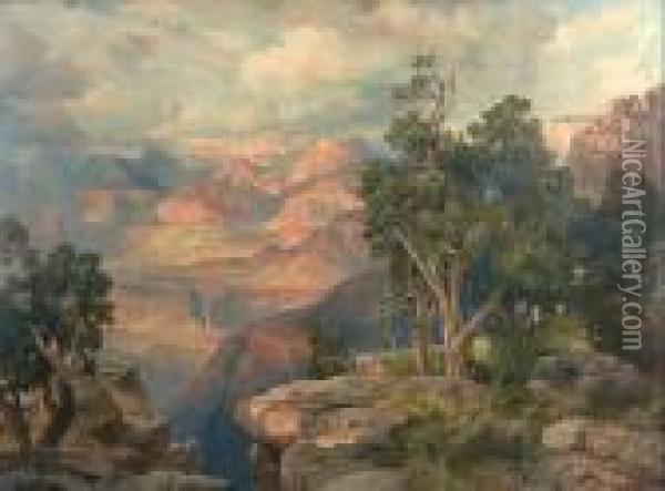 Grand Canyon Of Arizona From Hermitroad Oil Painting - Thomas Moran