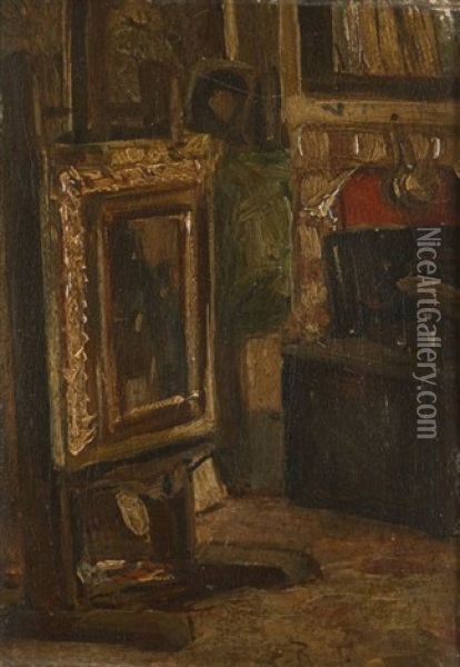 Interieur D'atelier Oil Painting - Rudolf Ernst
