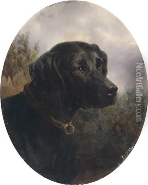 Hector - Vorstehhund Des Arthur Ritter V. Schnapper Oil Painting - Carl Reichert