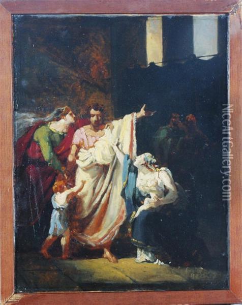 Scene From The Life Of Coriolanus Oil Painting - Charles Philippe-A. De Lariviere