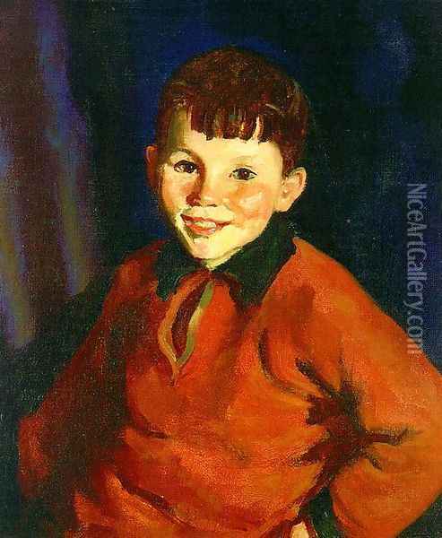 Smiling Tom 1924 Oil Painting - Robert Henri