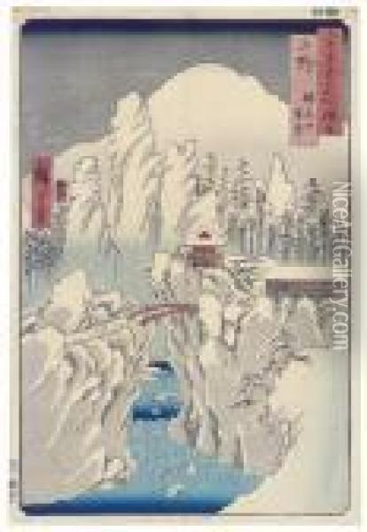 53 Stations Of The Tokaido' Oil Painting - Utagawa or Ando Hiroshige