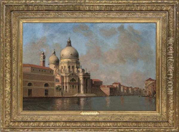 Santa Maria Della Salute, Venice Oil Painting - Amedee Rosier