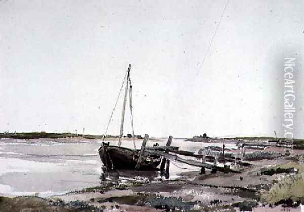 On the Blyth, Suffolk Oil Painting - Thomas Collier