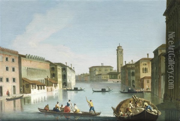 The Grand Canal, Venice Oil Painting - Giovanni Richter