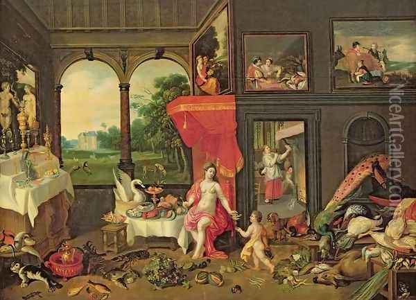 Allegory of Taste Oil Painting - Jan van Kessel