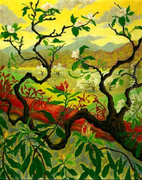Paysage Japonisant Oil Painting - Paul Elie Ranson