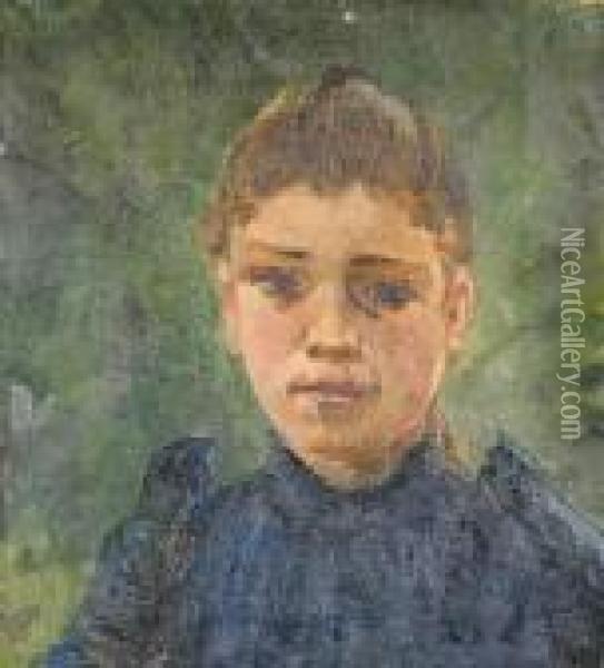 Portrait De Suzanne Oil Painting - Ernest Quost