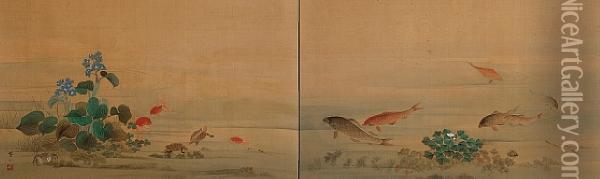 Water Life Oil Painting - Shisen Hashidate
