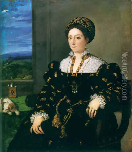 Portrait of Eleonora Gonzaga della Rovere Oil Painting - Tiziano Vecellio (Titian)