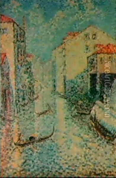 Un Canal A Venise Septembre 1903-1905 Oil Painting - Henri-Edmond Cross