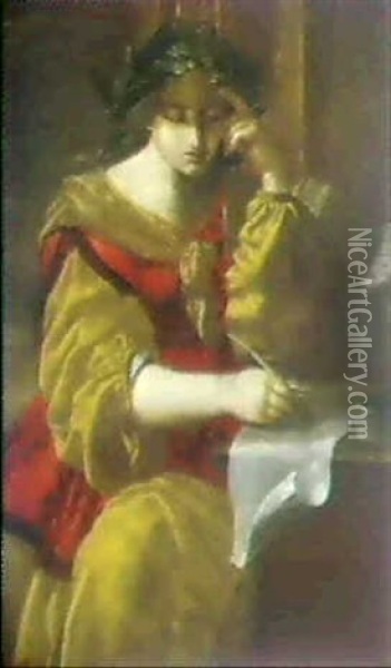 Allegorische Frauengestalt Oil Painting - Pier Francesco Mola