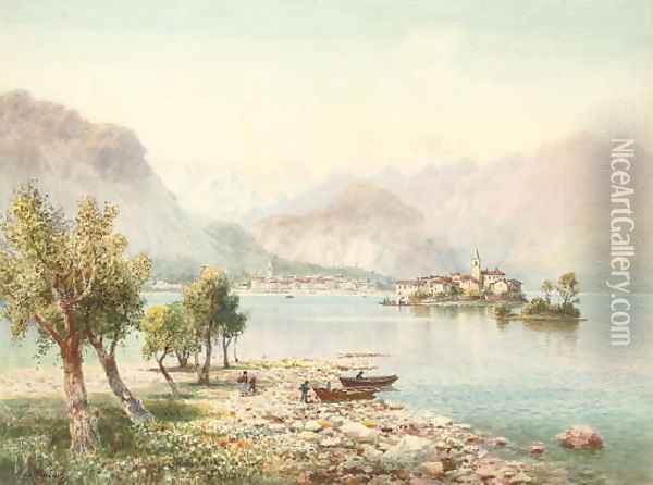 Isola Bella, Lago Maggiore Oil Painting - Henry B. Wimbush