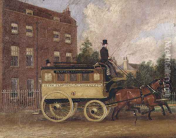 The Clapton Association Omnibus, 1853 Oil Painting - James Pollard