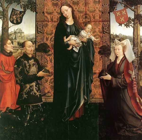 The Gift of Kalmthout 1511 Oil Painting - Goossen van der Weyden