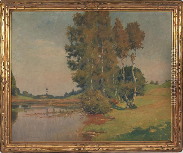 Landscape Oil Painting - Franz Frankl